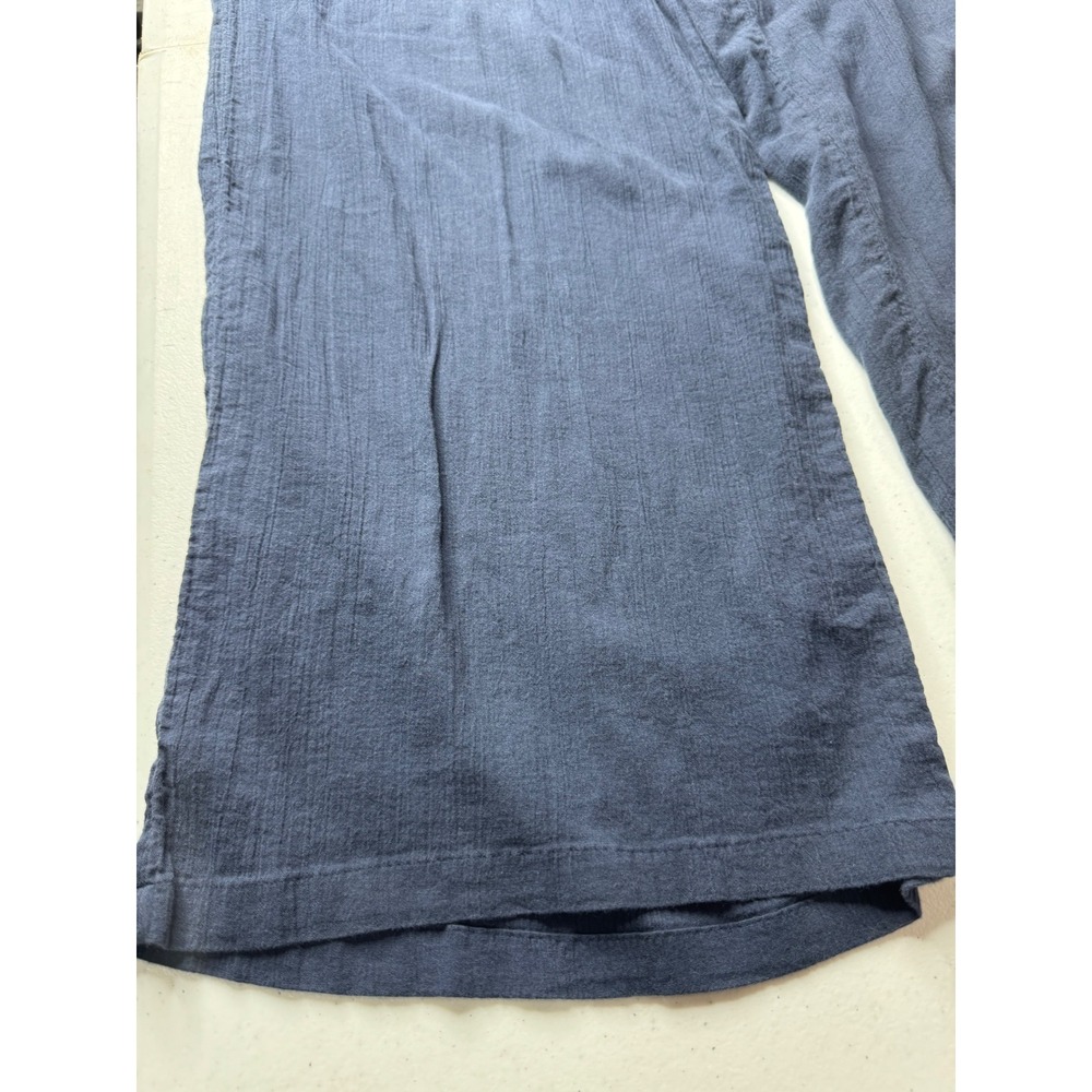 Abound Womens Navy Blue Wide Leg Gauze Drawstring Pants Large - Picture 5 of 5